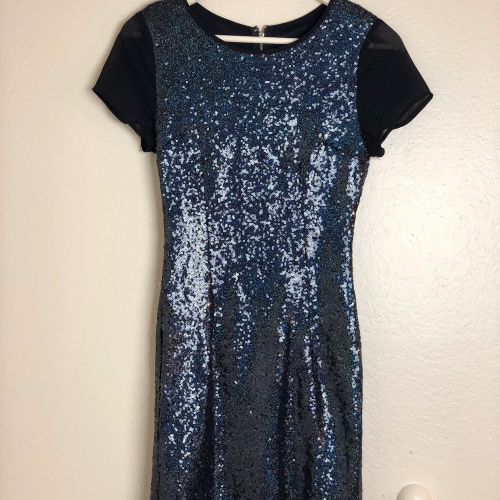Black Short Shinny Black Dress Size Small